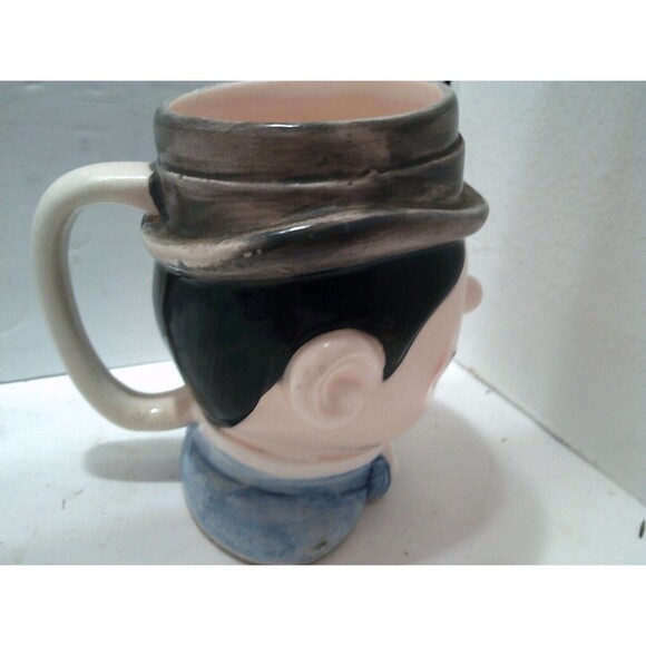 Quon Quon Mug Cup Toby Style Japan Figural Vtg 1981 Chaplin Mustache - Picture 3 of 6